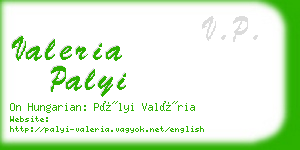 valeria palyi business card